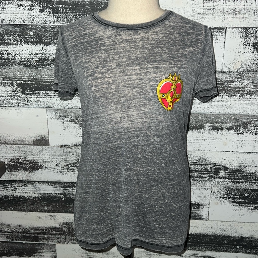 NWT Sailor Moon thin heathered grey t-shirt.